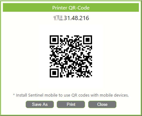 QR code for printer
